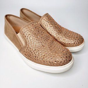 Torrid Jeweled Front Metallic Slip On Loafers 9.5W